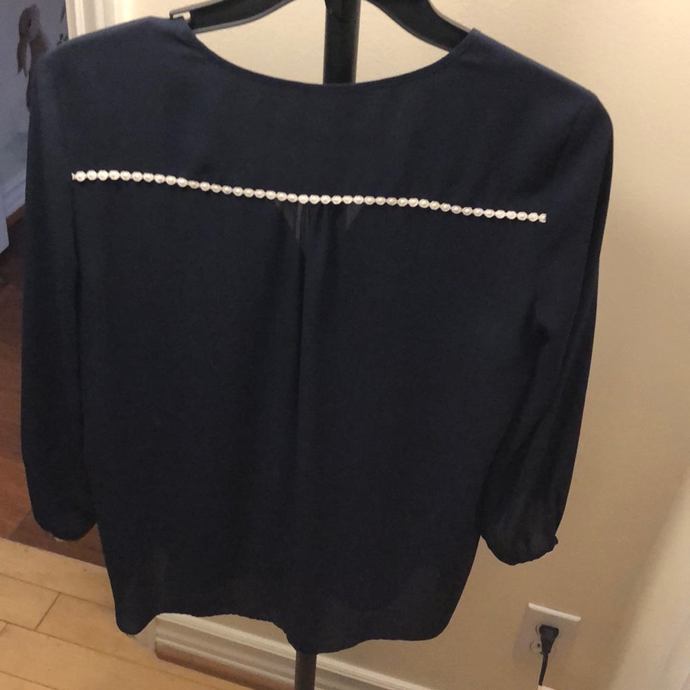 Zara Basic Navy Blue Top - image 2